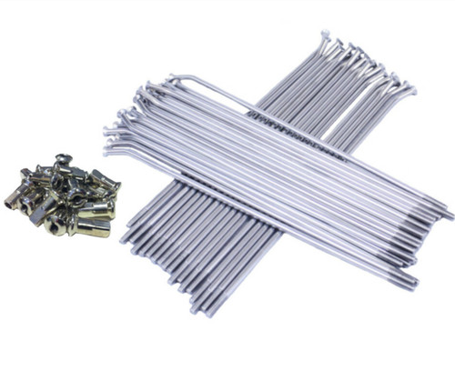 Polished stainless spoke set - set,